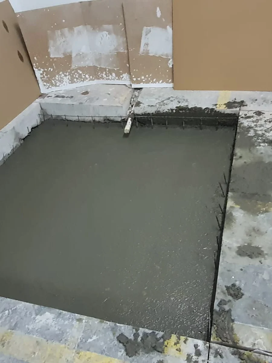 betonarme makine temeli beton asamasi